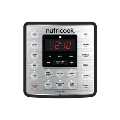 Nutricook Smart Pot Pressure Cooker Eko, 1000W, 6L, NC-SPEK6 - Stainless Steel