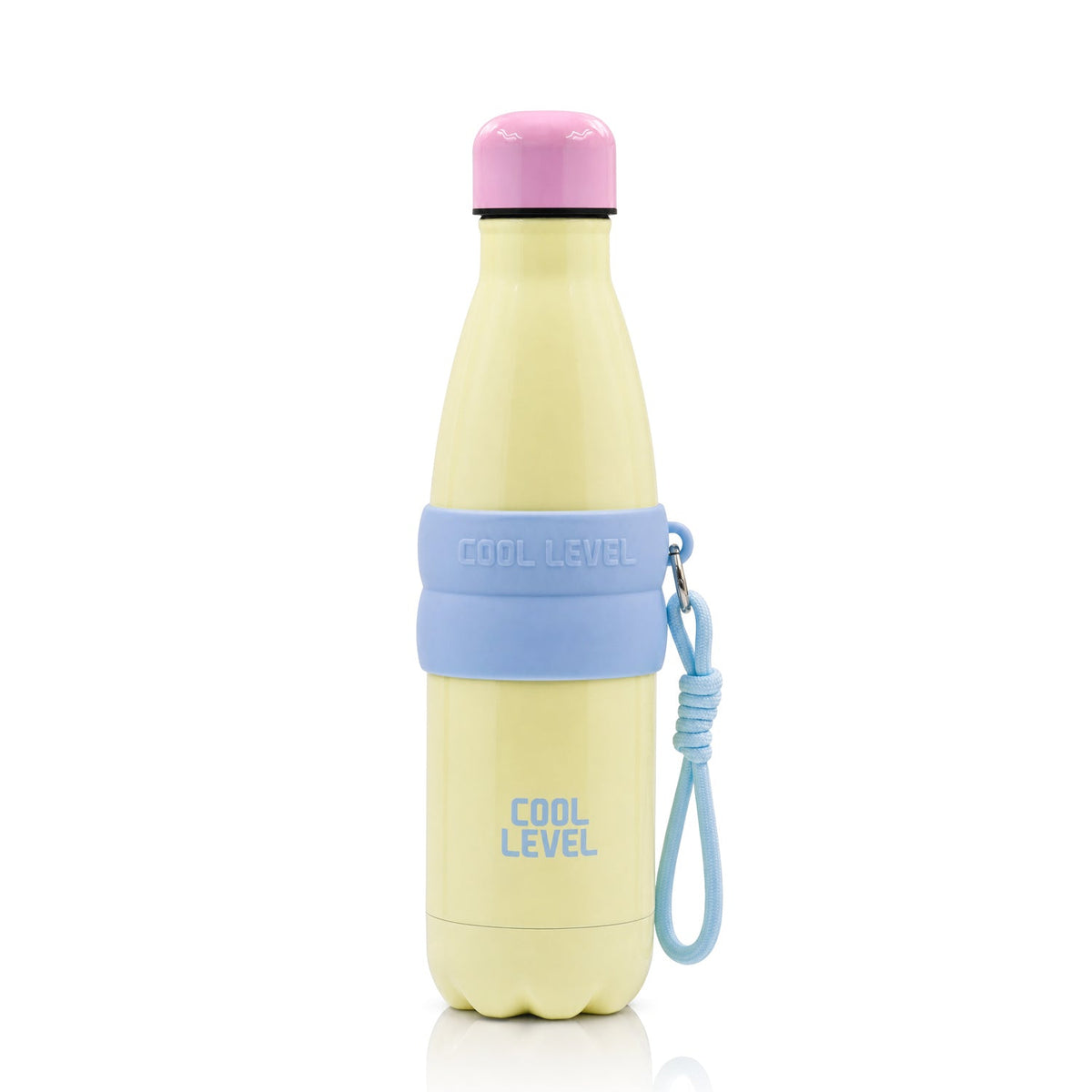 COOL LEVEL Steel Solid Handle Water Bottle 800ml - Assorted
