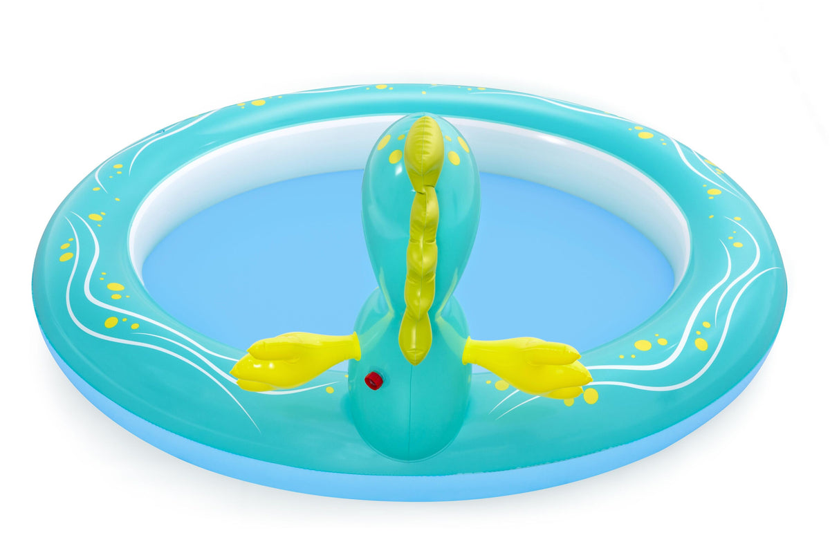 Bestway 1.88M X 1.60M X 86Cm Seahorse Sprinkler Pool (Contents:One Pool, Repair Patch) Age 2+