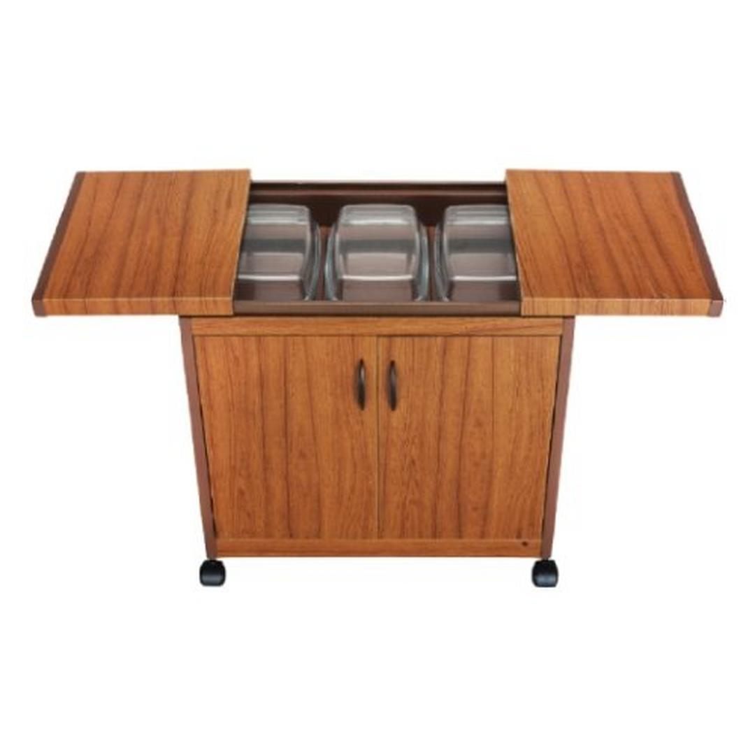Wansa Trolley Teak, 3 Plates, 360W, 3DTSLLB - Wood