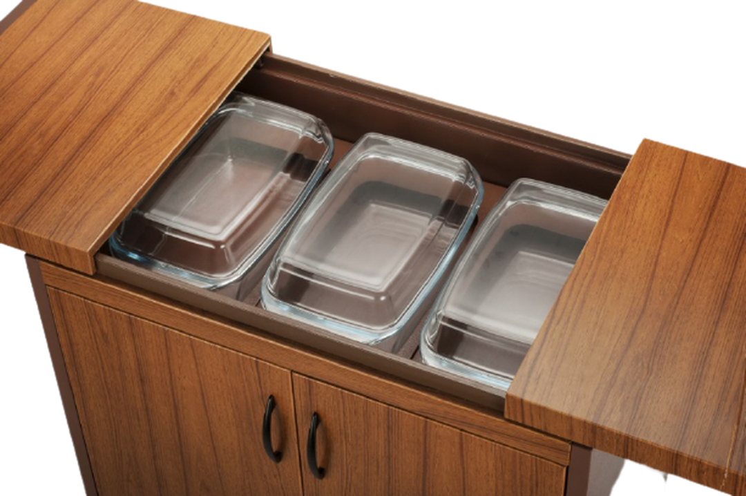Wansa Trolley Teak, 3 Plates, 360W, 3DTSLLB - Wood