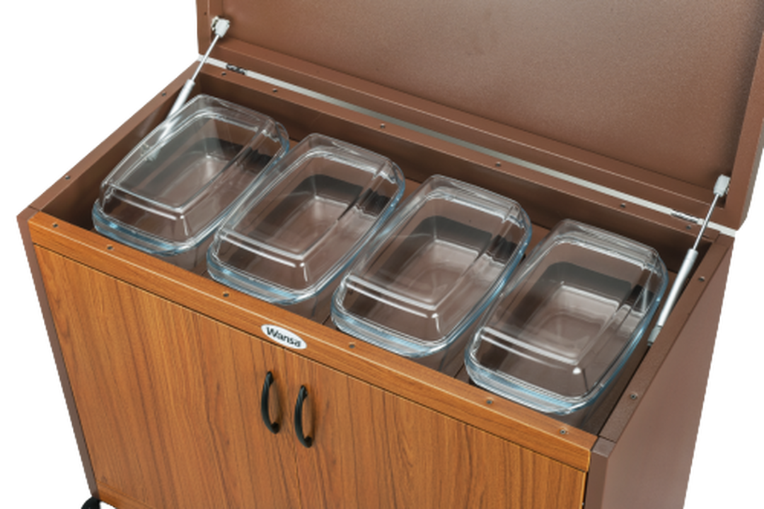 Wansa Trolley Teak 4 Dishes (4DTLL)