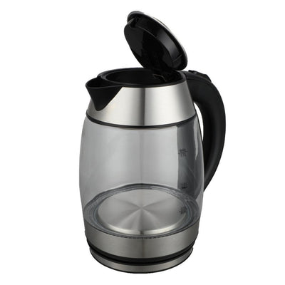 Wansa Glass Kettle, 1.7L, 2200W, KEGX8021B-GS - Stainless Steel