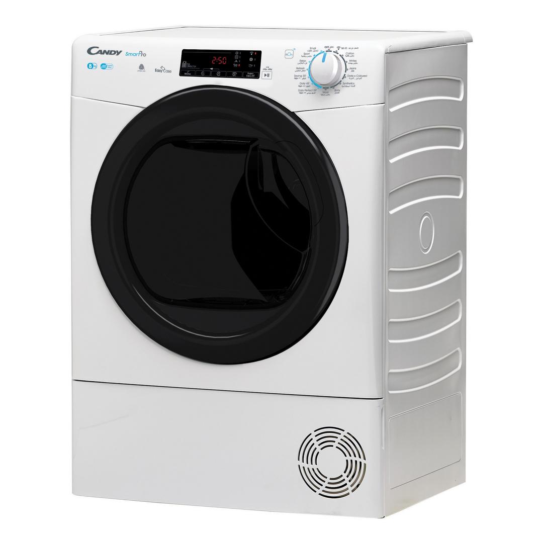 Candy 8kg Smart Pro Front Loading Condenser Dryer, Wifi + Bluetooth - White (CSOE C8TBE-19)