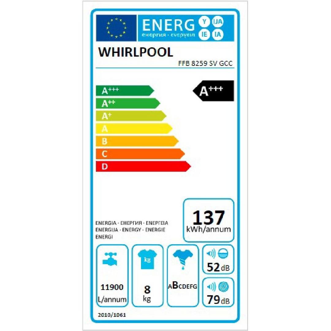 Whirlpool Front-loading Washing Machine 8kg FFB 8259 SV GCC