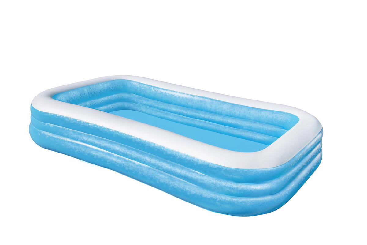 Bestway 3.05M X 1.83M X 56Cm Blue Rectangular Pool (Contents:1 Pool,Repair Patch) Age 6+