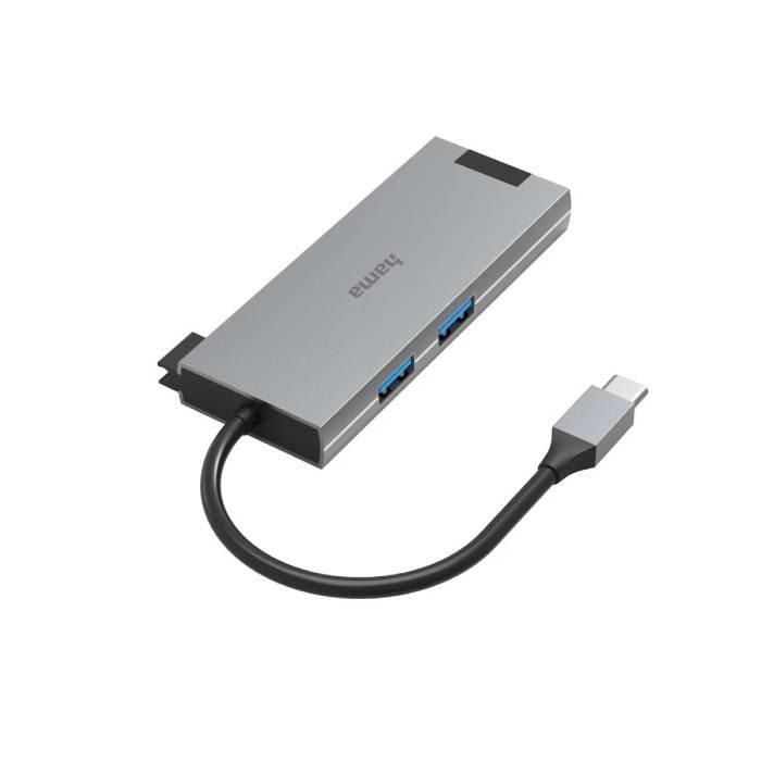 Hama USB-C Hub 5 Ports Docking Station -  Gray