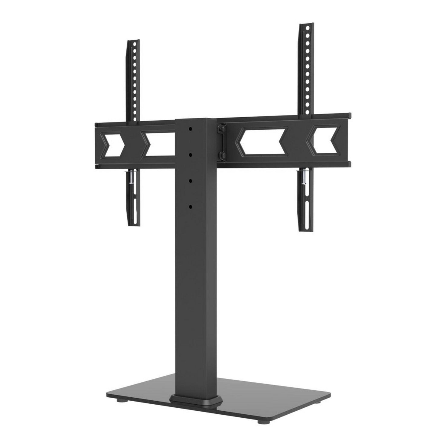 Wansa Glass Basement TV Stand, Fits 32- 65inches, 45kg Loading Capacity, STS02-64 - Black
