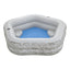 Bestway 2.13m x 2.06m x 53cm truprint stone family pool (contents:1 pool,repair patch) age 6+