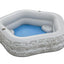 Bestway 2.13m x 2.06m x 53cm truprint stone family pool (contents:1 pool,repair patch) age 6+