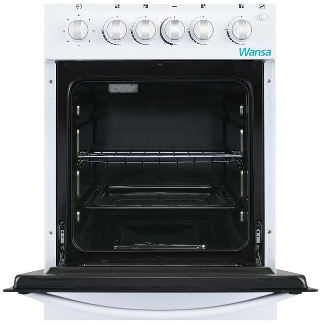Wansa 4 Burners Gas Cooker, 50x50cm, 514 - White