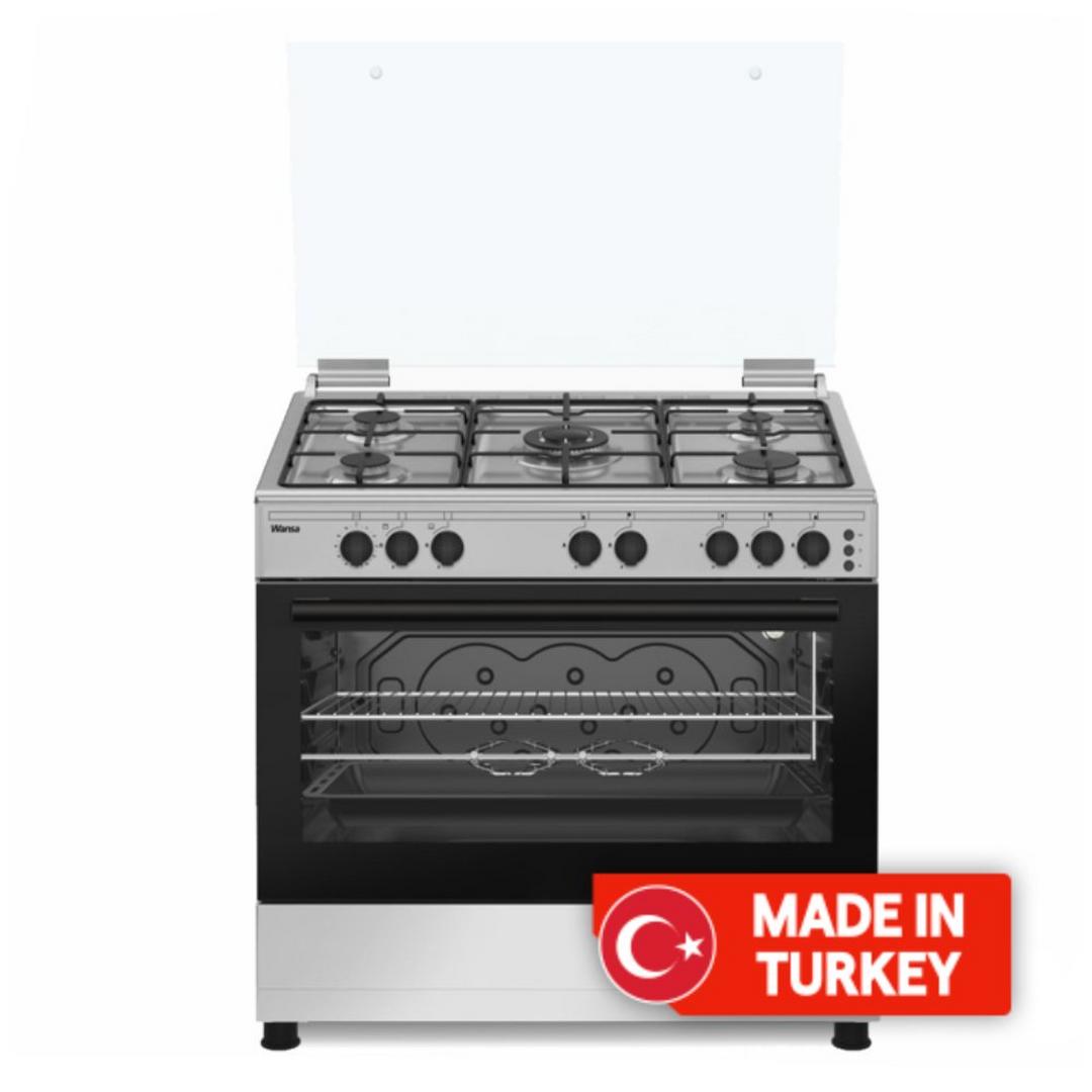 Wansa 90X60CM Gas Cooker, WGC9067SE-P - Stainless steel