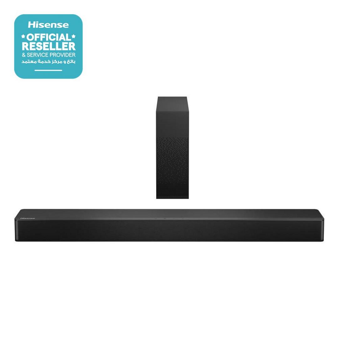 Hisense Wireless 2.1 soundbar With Wireless Subwoofer, 240W, HS2100 - Black