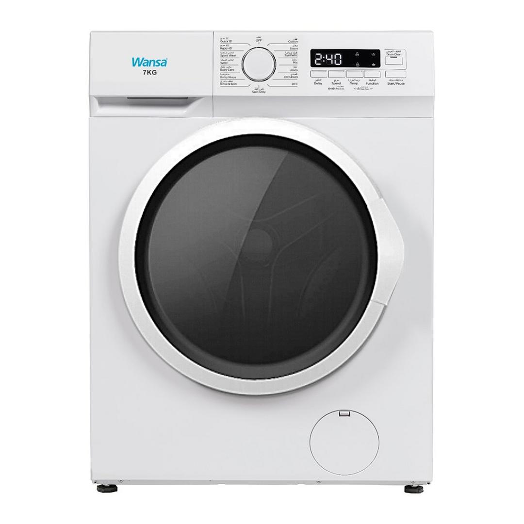 Wansa 7kg Front Load Washer, 15 Programs, WFL7012-WHM24C10 - White