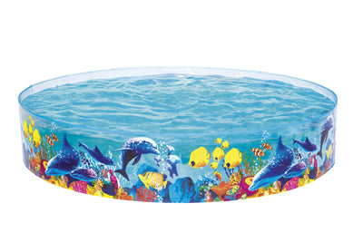 Bestway 2.44m x h46cm odyssey fill 'n fun play pool (1 pool, repair patch) age 3+