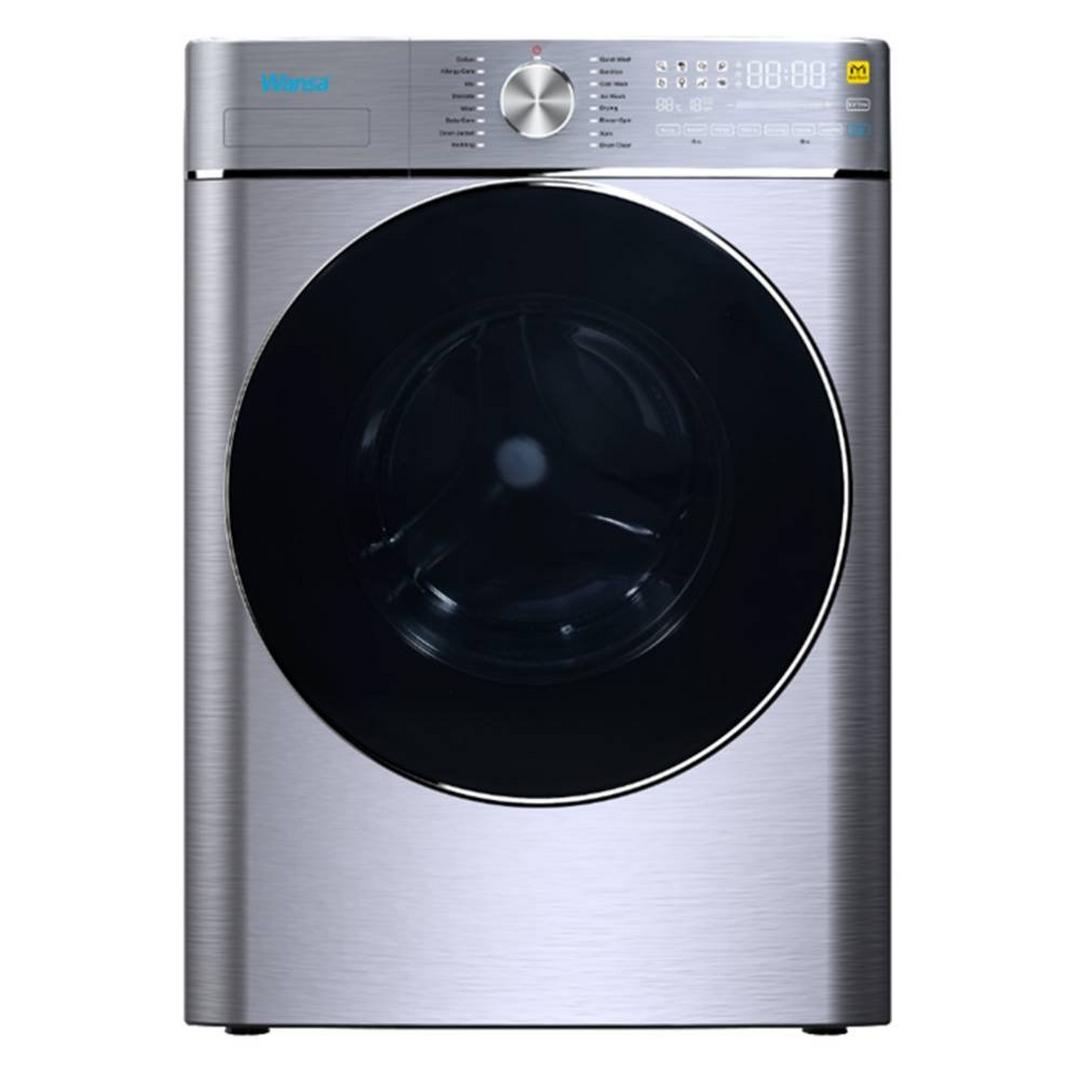 Wansa Washer & Dryer Front Load, 10 KG Capacity, 6 KG Dryer, WFWD10014-SLM25C14 – Silver