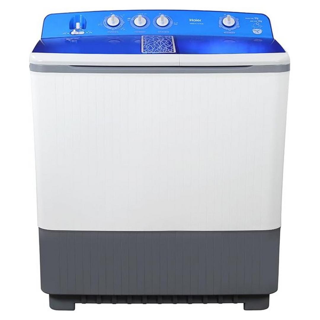 Haier Twin Tub Washing Machine, 15kg Washing Capacity, 14kg Drying Capacity, HWM215-1128S-N - White