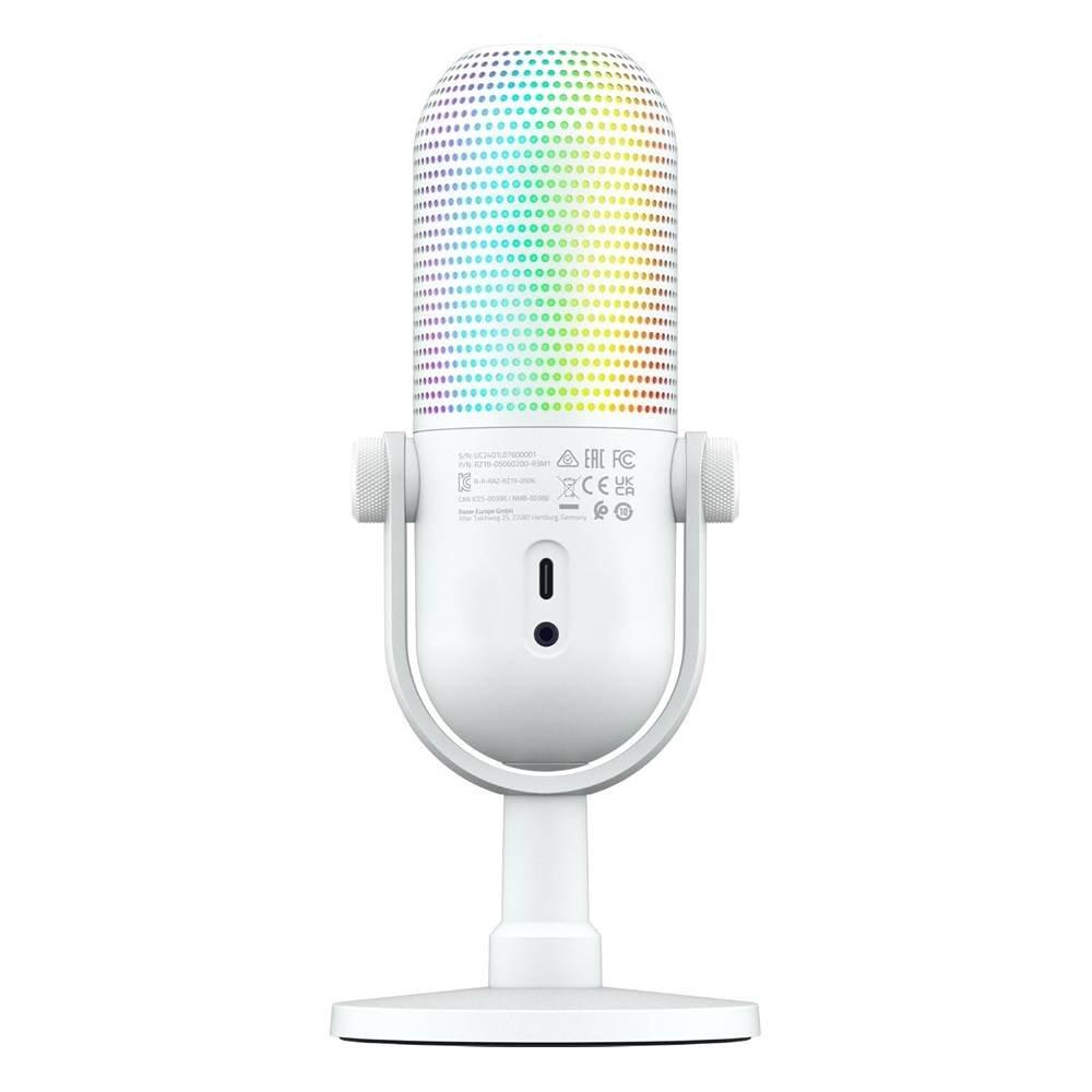 Razer Seiren V3 Chroma RGB USB Microphone with Tap-to-Mute - White