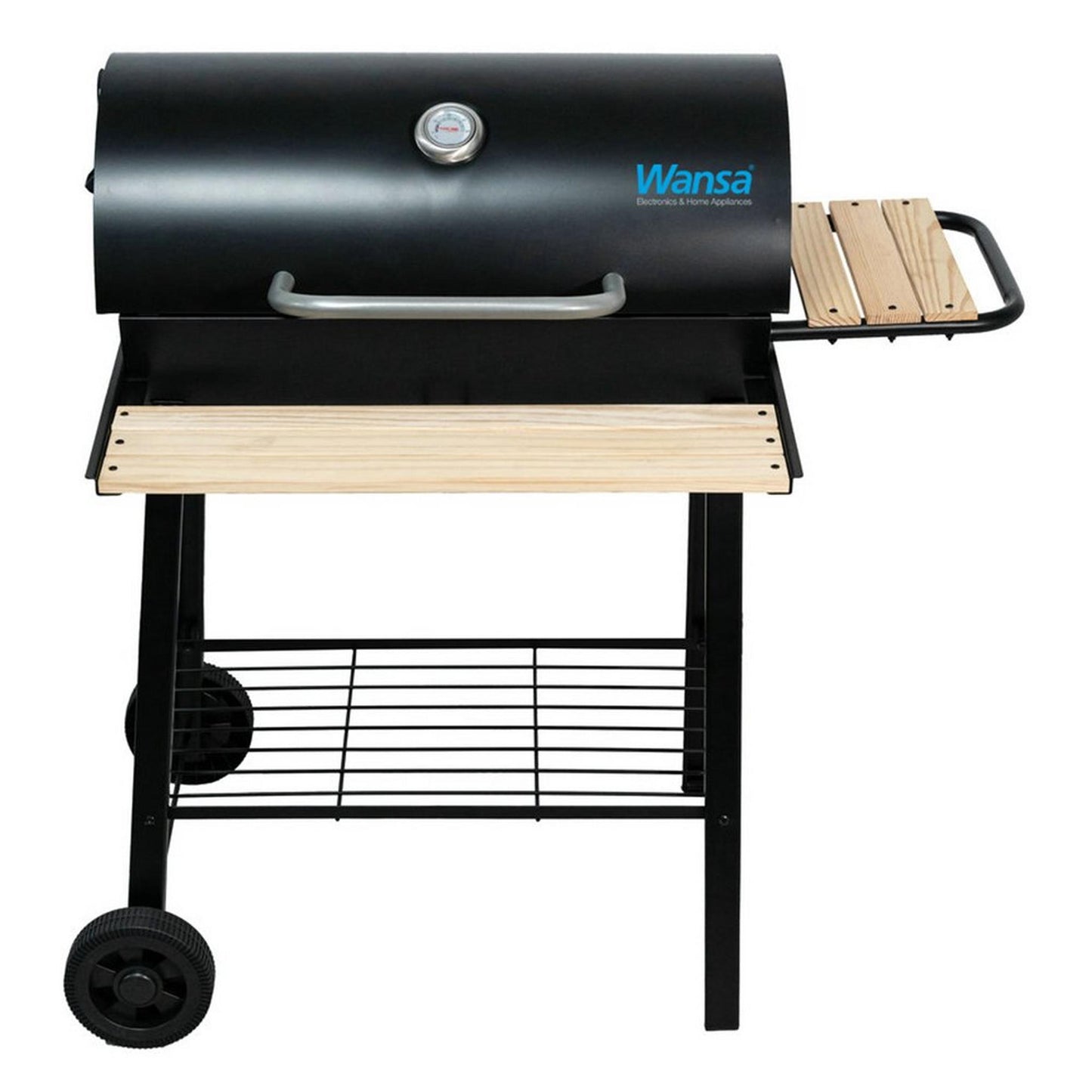 Wansa 114x95cm Wood Charcoal Grill, LX100212 - Black