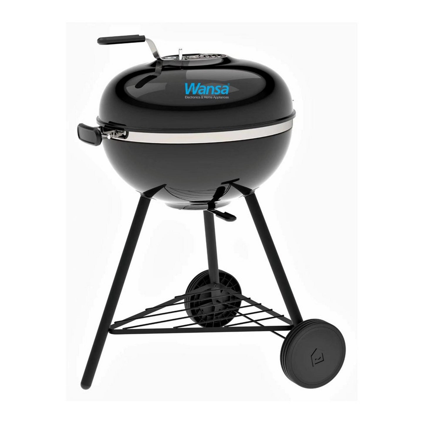 Wansa Mk-855029 Charcoal Grill With Wheels - Black