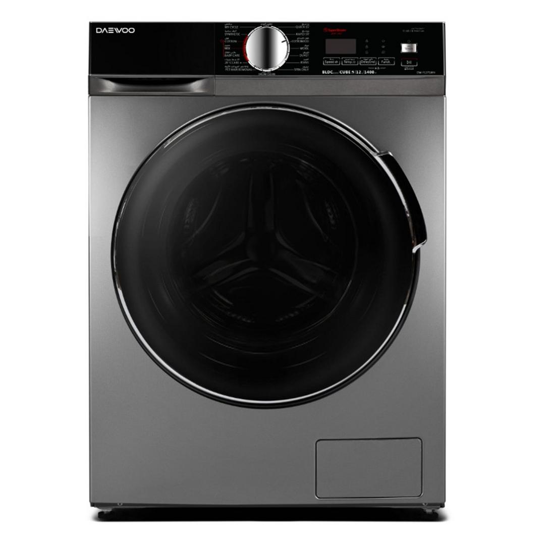 Daewoo Front Load Washing Machine, 10.5kg,1400 rpm, DW-F5071SL – Silver