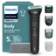 Philips Body Groomer BG7470/15 | Trim & shave body hair | Wet & dry | Flexible head follows body | Smooth, skin-friendly results | Combs 1–3 & 3–7 mm + sensitive area comb | Up to 120 min cordless