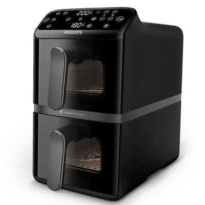 Philips 2750w 10L Dual Stack Fryer, NA460/09 - Black