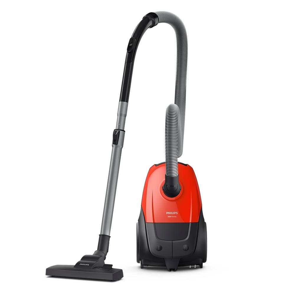 Philips 3L Canister Vacuum Cleaner, 1800W - Black/Red