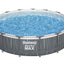 Bestway 4.57m x 1.07m pool set (one pool, filter pump(220-240v), ladder, cover, led light, compatible with cartridge 58094(ii)220-240v)