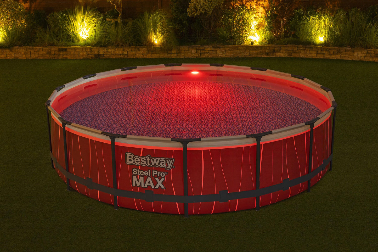 Bestway 4.57m x 1.07m pool set (one pool, filter pump(220-240v), ladder, cover, led light, compatible with cartridge 58094(ii)220-240v)