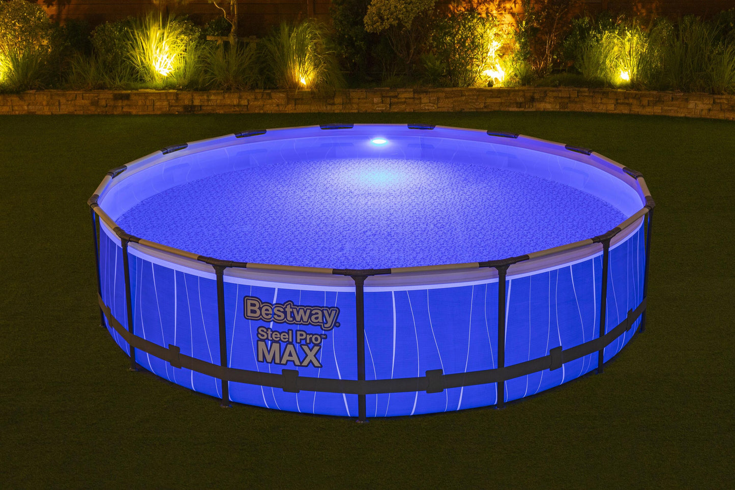 Bestway 4.57m x 1.07m pool set (one pool, filter pump(220-240v), ladder, cover, led light, compatible with cartridge 58094(ii)220-240v)