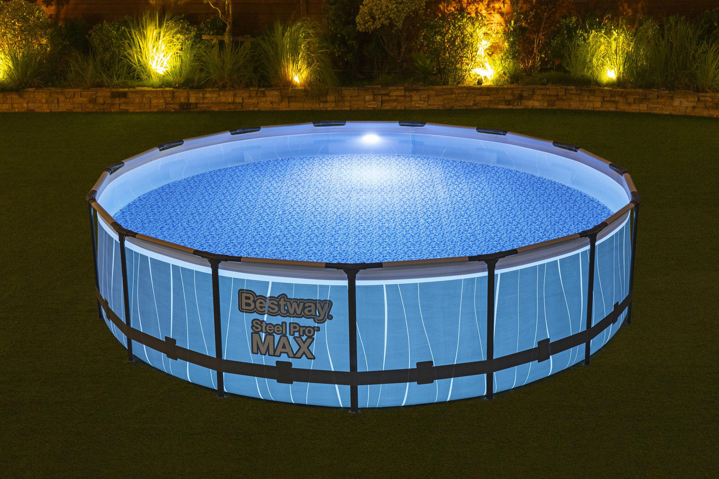 Bestway 4.57m x 1.07m pool set (one pool, filter pump(220-240v), ladder, cover, led light, compatible with cartridge 58094(ii)220-240v)
