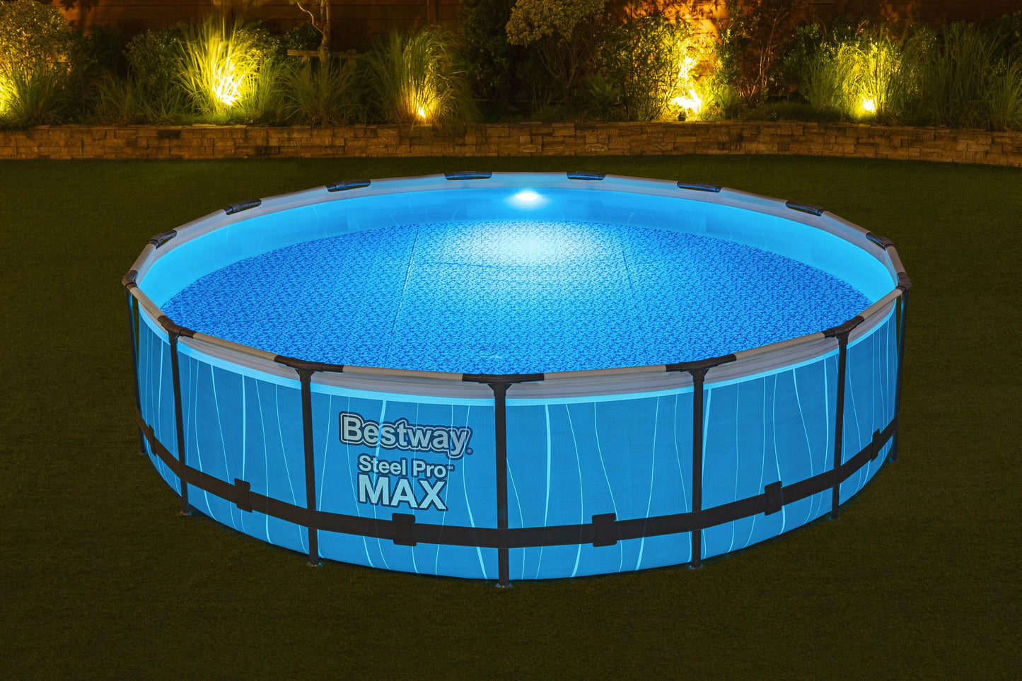 Bestway 4.57m x 1.07m pool set (one pool, filter pump(220-240v), ladder, cover, led light, compatible with cartridge 58094(ii)220-240v)
