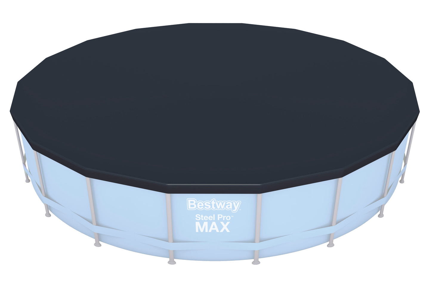 Bestway 5.49m pvc pool cover (contents:one pool cover, fits 5.49m (18') steel pro max pools and 5.49m (18') power steel pools and 5.49m (18') power steel swim vista series pools)