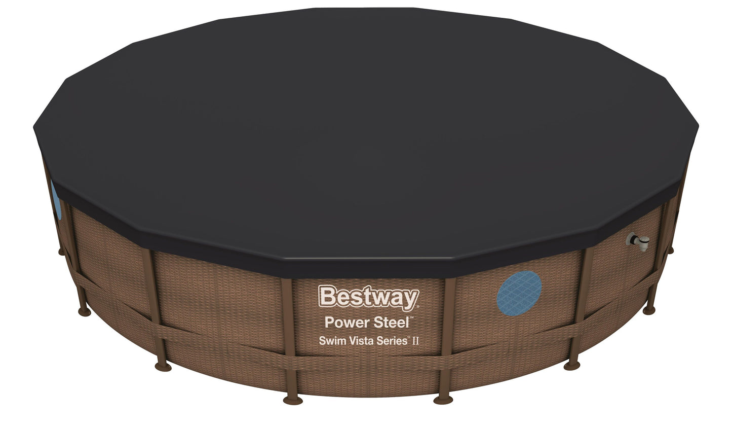 Bestway 4.88m pool cover (contents:one pool cover, fits 4.88m (16') steel pro max pools and 4.88m (16') power steel pools and 4.88m (16') power steel swim vista series pools and 4.60m x 1.20m(15'x48") hydrium pools)