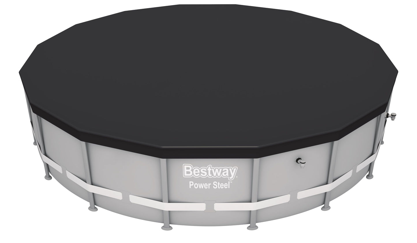 Bestway 4.88m pool cover (contents:one pool cover, fits 4.88m (16') steel pro max pools and 4.88m (16') power steel pools and 4.88m (16') power steel swim vista series pools and 4.60m x 1.20m(15'x48") hydrium pools)
