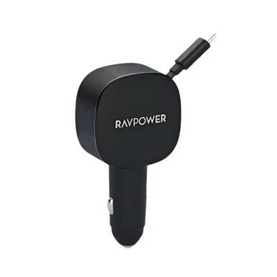 RAVPower RP-VC1021 Retractable Cable Car Charger - 75W / Black