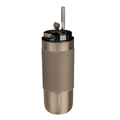 LePresso Thermal Tumbler With Infusion Filter - Gold Color