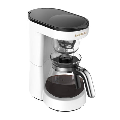LePresso Transparent Drip Coffee Maker - White Color