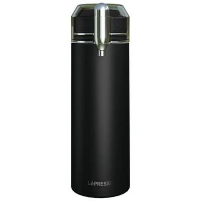 LePresso Sparkling Water Bottle Double Wall Vacuum - Black Color