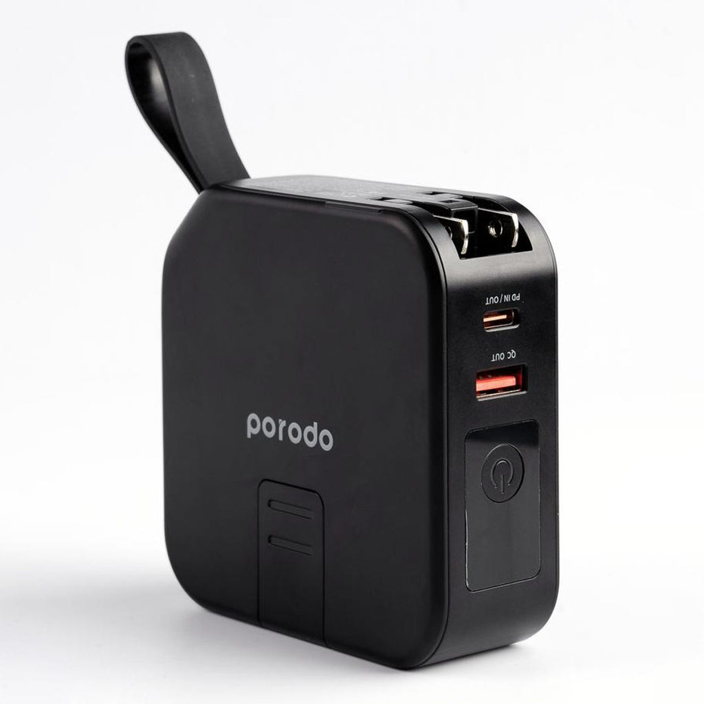 Porodo Magsafe 5-in-1 10000mAh Power bank - Black