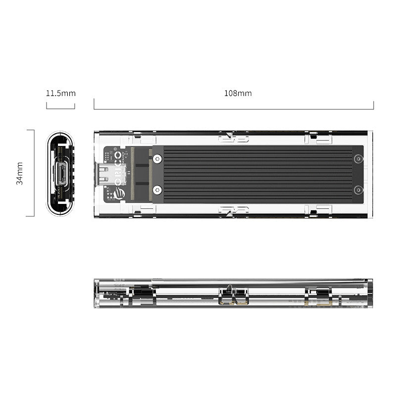 ORICO NVMe M.2 SSD Enclosure - Black