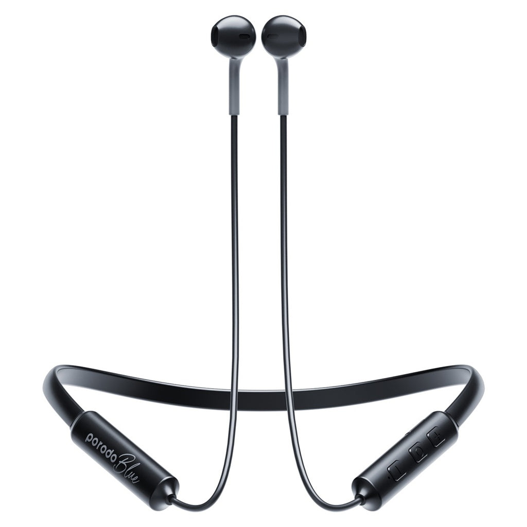 Porodo Blue ENC Neckband Apple Buds Earphones - Black