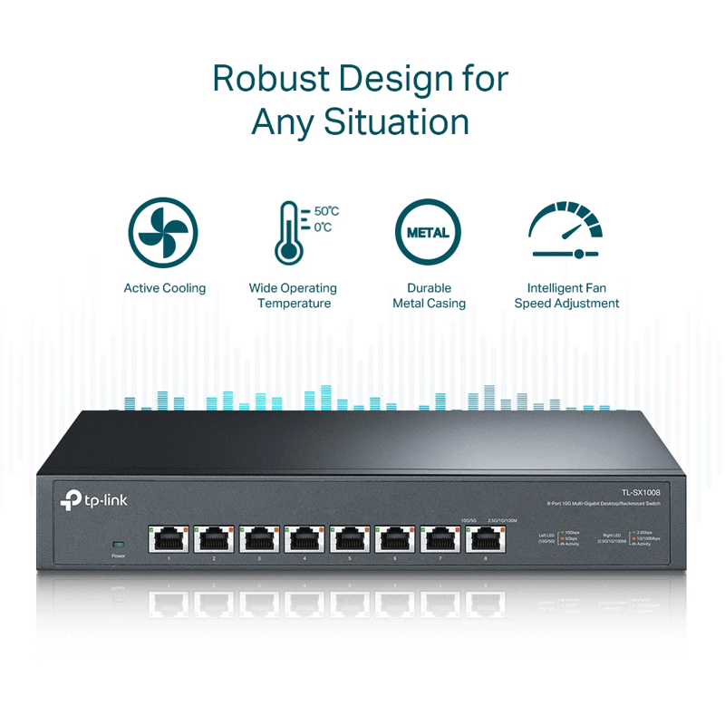 TP-Link 8-Port 10G Desktop / Rackmount Switch - Black