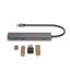 Powerology 6in1 Slim 4K HDMI USB-C Hub - Gray