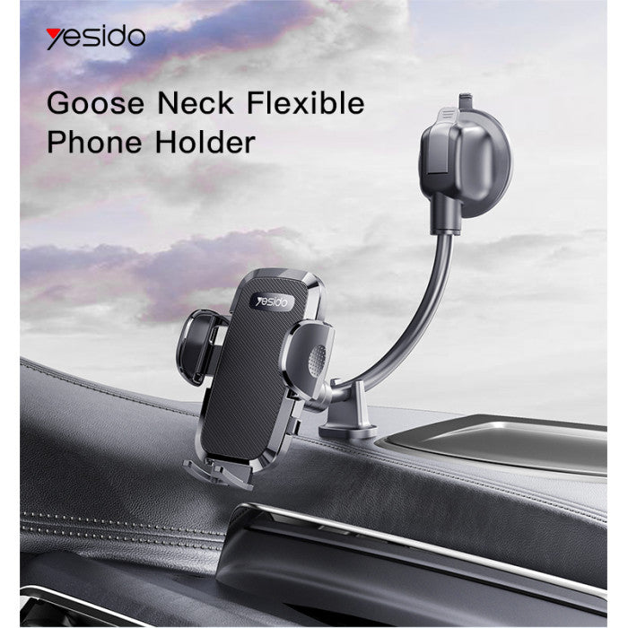 Yesido C140 Windshield / dashboard Mobile Phone Holder - Black