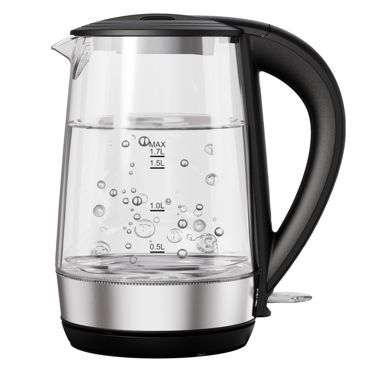 LePresso 360 Transparent Quick-Boil Glass Kettle - Black