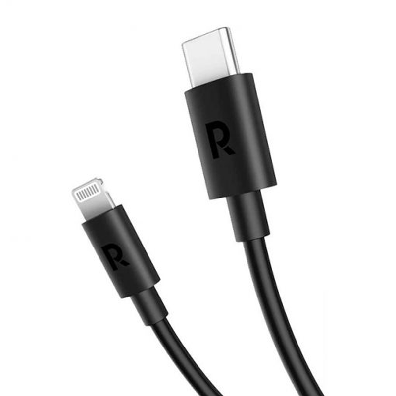 RAVPower TPE Type-C to Lightning Charging Cable - 0.3 Meter / Black