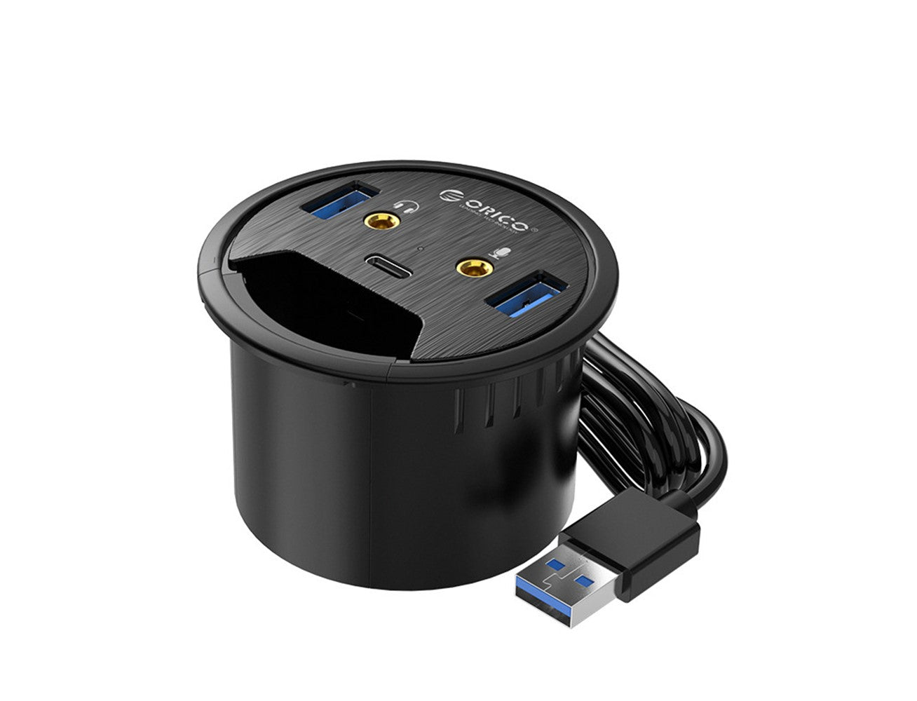 ORICO Desktop Power Grommet Multi-Function HUB - Black