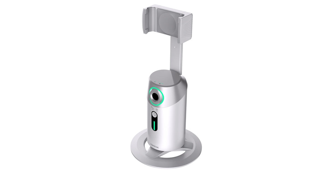 Porodo Gimbal with AI Face tracking Gesture Recognition - White